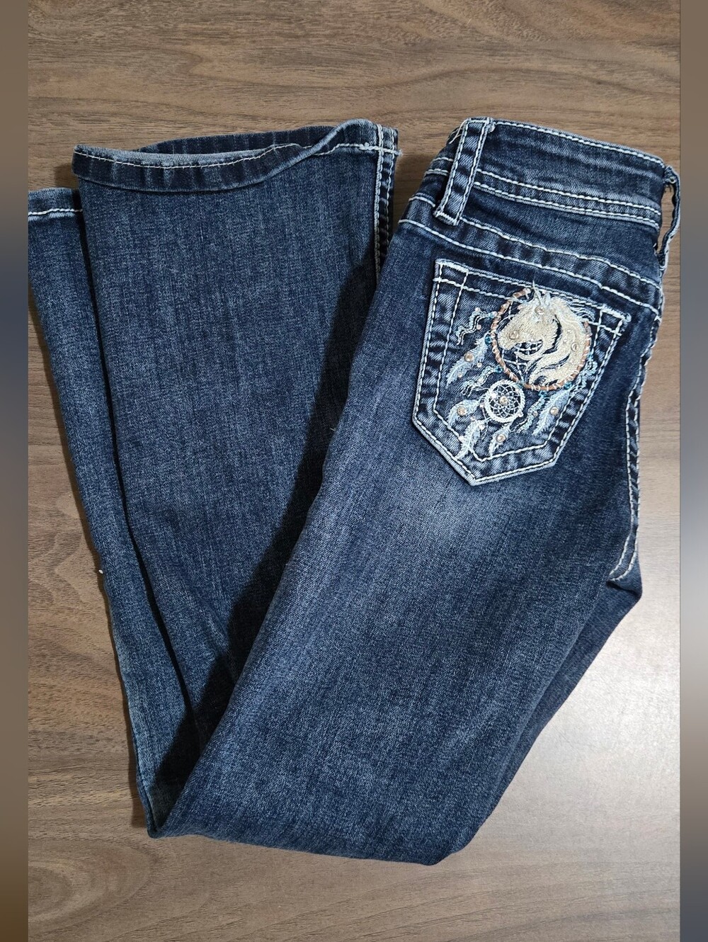 Girls GRACE In LA Cowgirl Boot Cut Jeans 7